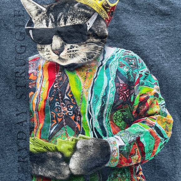 Vintage Men's Gildan T-Shirt Everyday Struggle Notorious Cat Biggie Size M - Picture 2 of 5